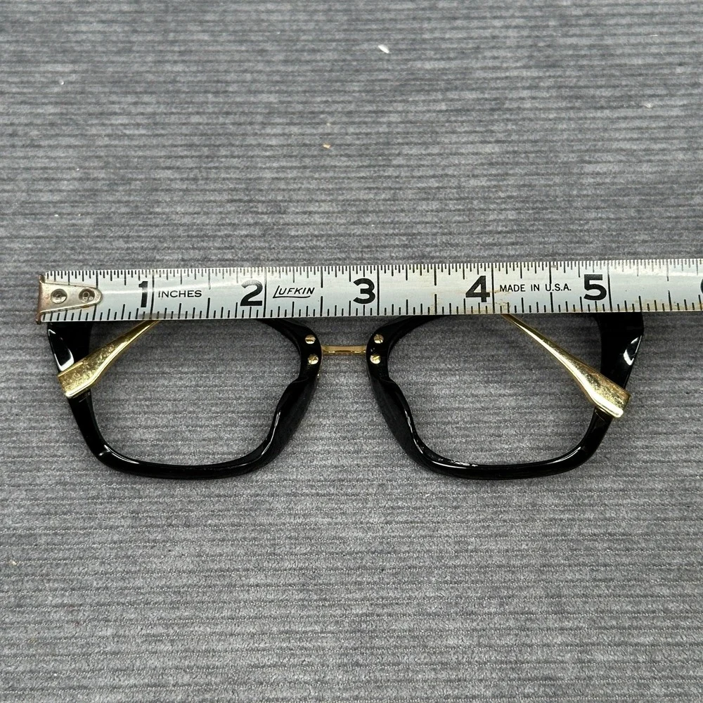 Fendi FE50011I 001 Black Gold Cat Eye Optical Glasses Frames Italy 51-19-140